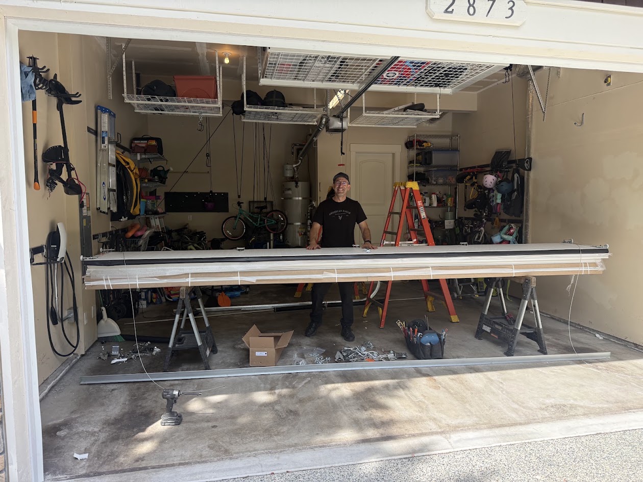 Garage door panel repair work by Gaston's Garage Doors in Everett WA